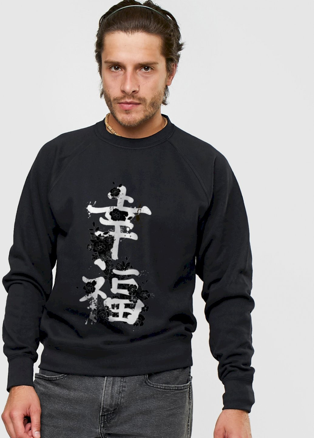 Черный свитшот мужской YAPPI рисунок (250563972)