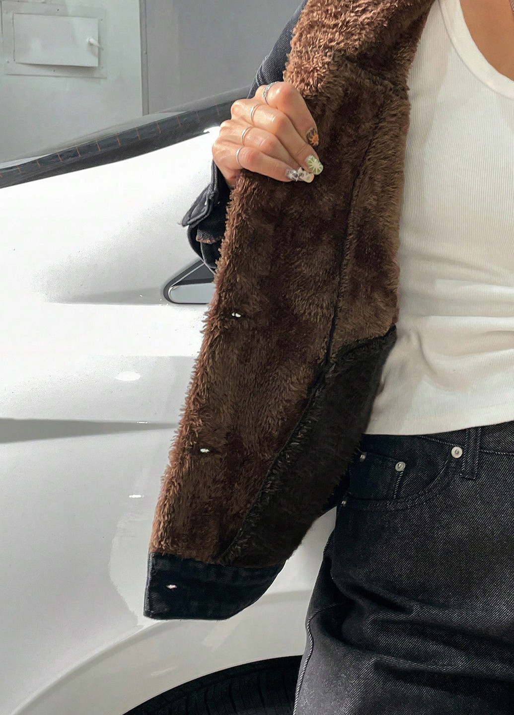 Черная демисезонная куртка SHEIN