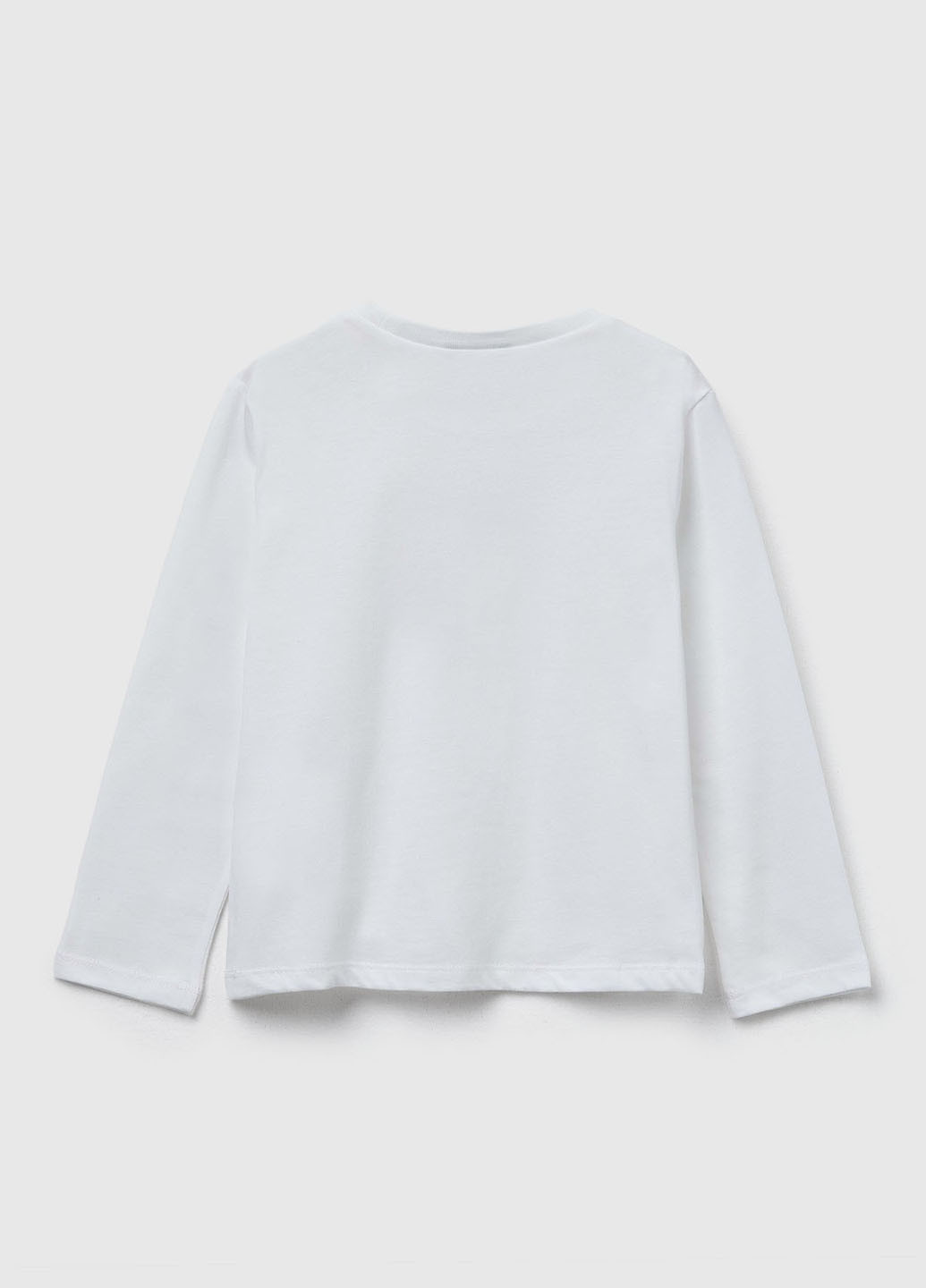 Белый демисезонный кэжуал лонгслив United Colors of Benetton с рисунком