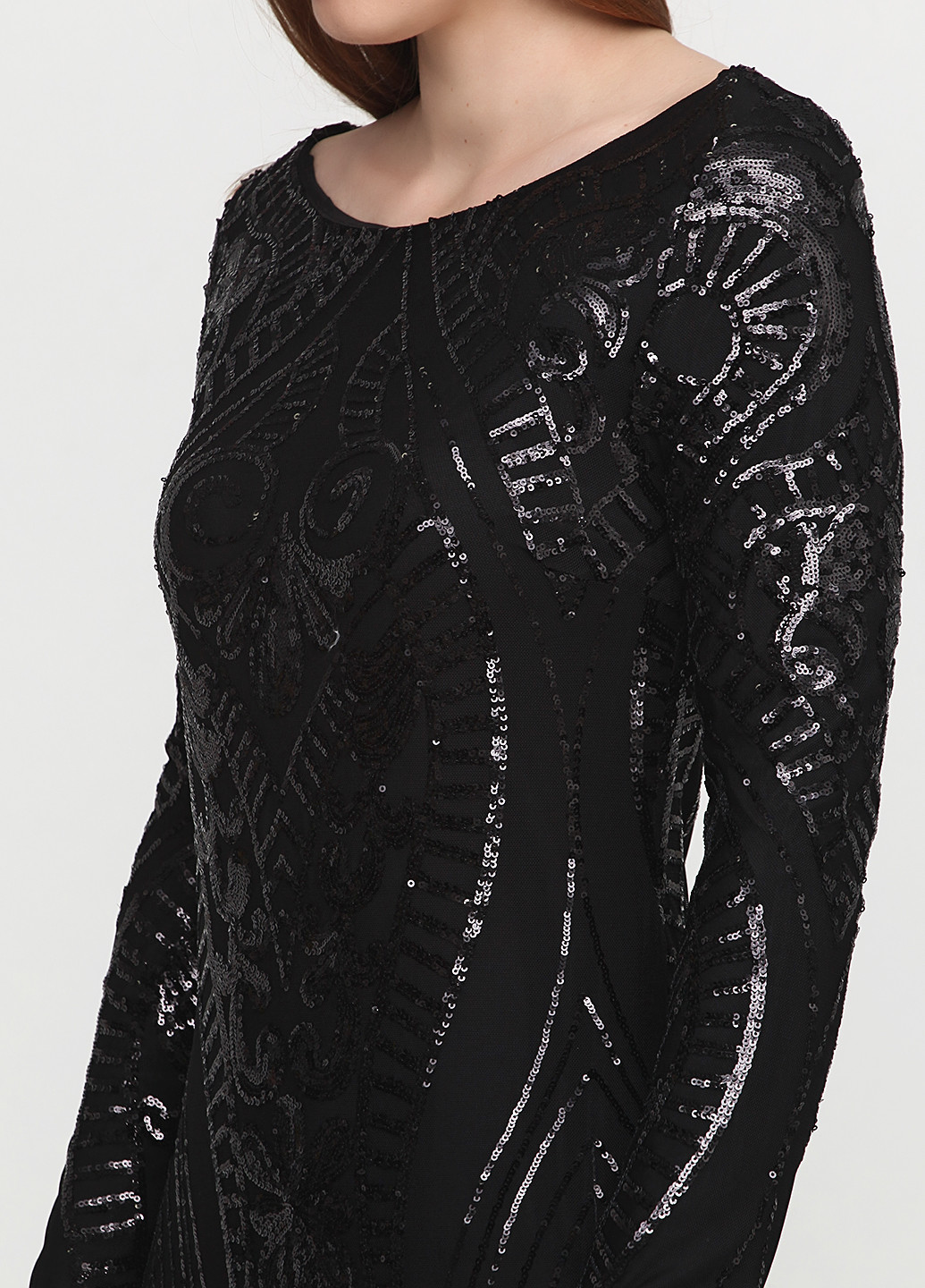 Черное коктейльное платье Allyson Collection однотонное