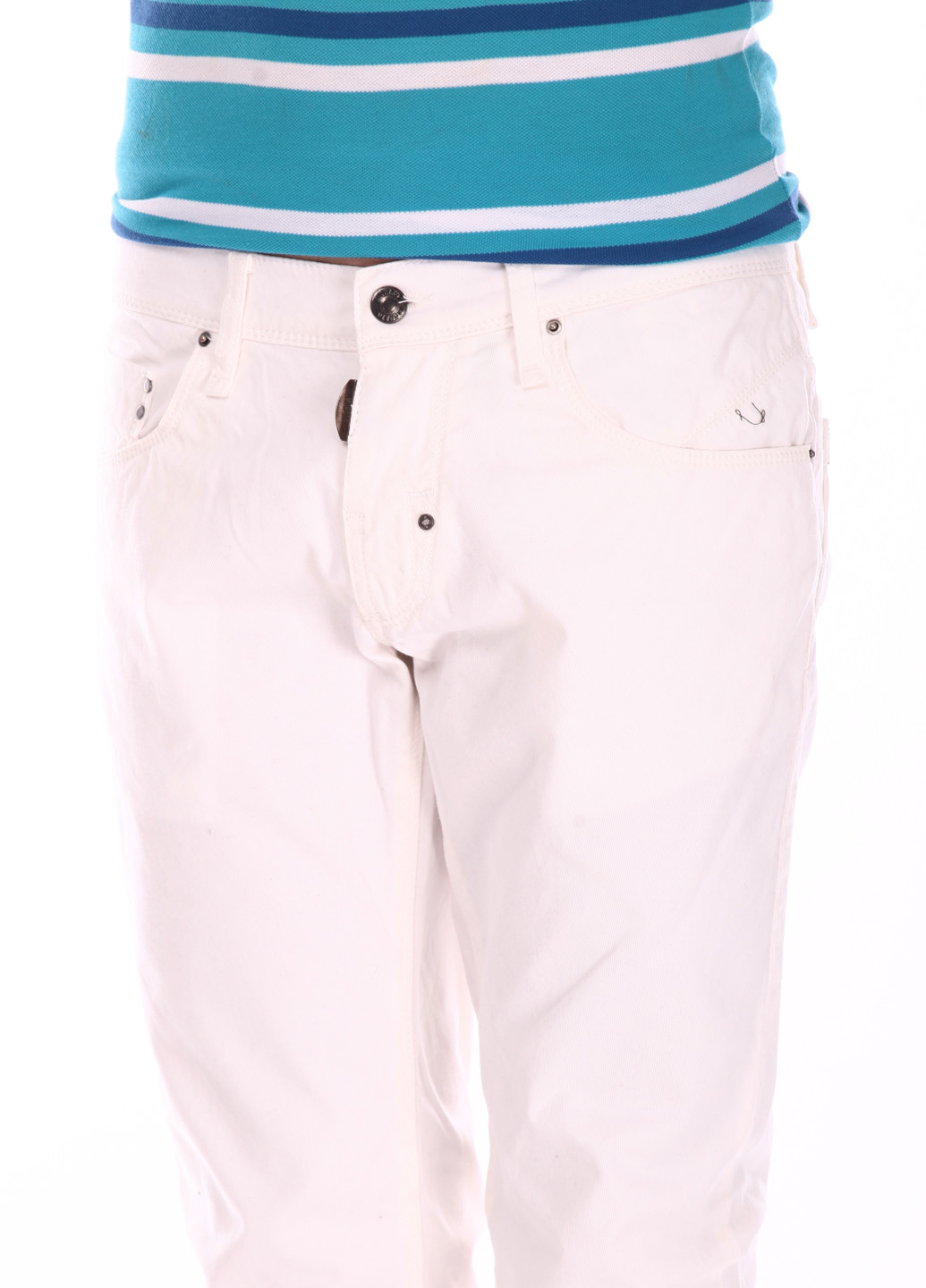 Белые кэжуал демисезонные прямые брюки Antony Morato