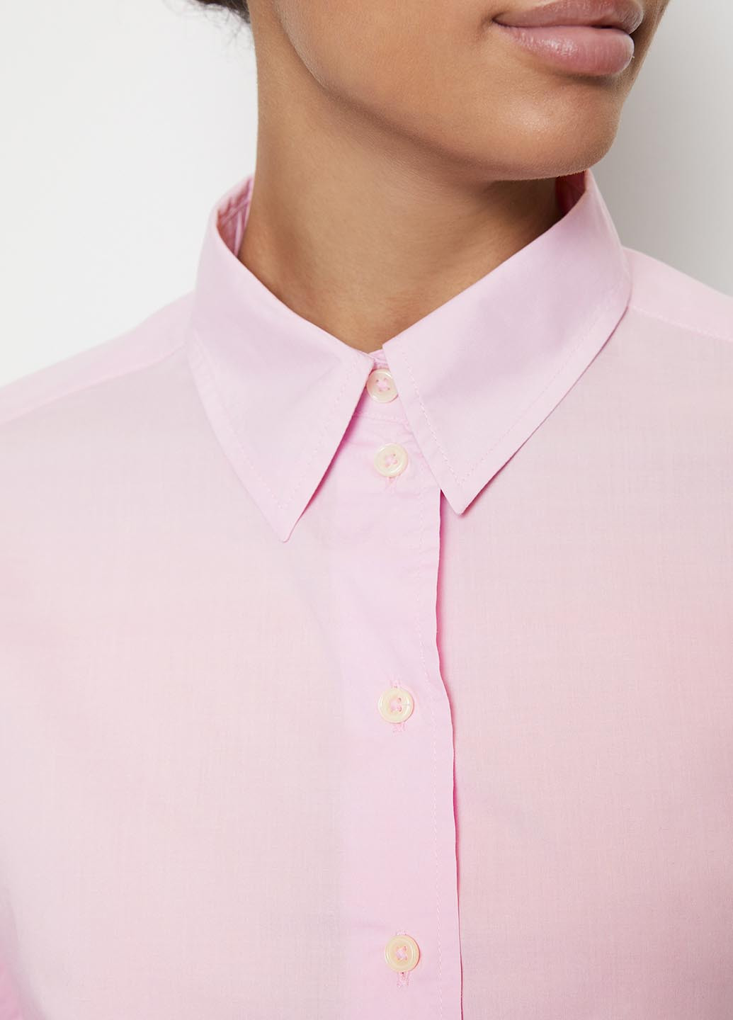 Розово-лиловая кэжуал рубашка однотонная Marc O'Polo