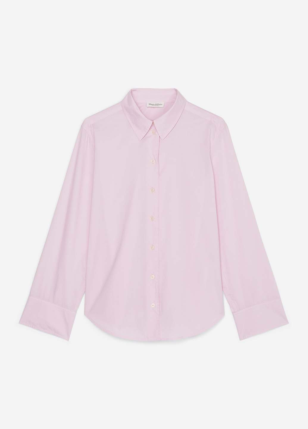 Розово-лиловая кэжуал рубашка однотонная Marc O'Polo