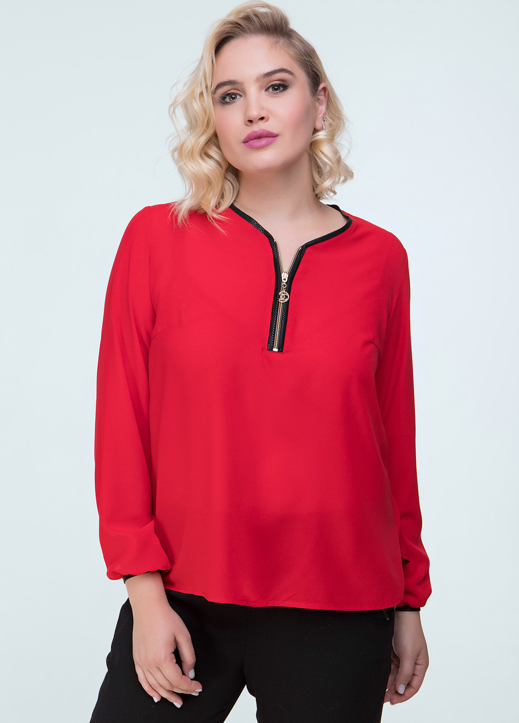 Красная демисезонная блуза Miledi