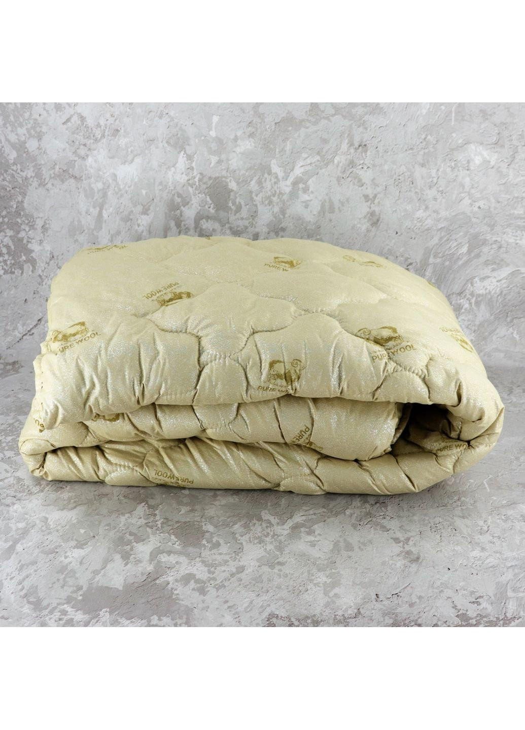 Ковдра закрита овеча вовна (Мікрофібра) PURE WOOL Двоспальне 175х210 55083 Moda (253614435)