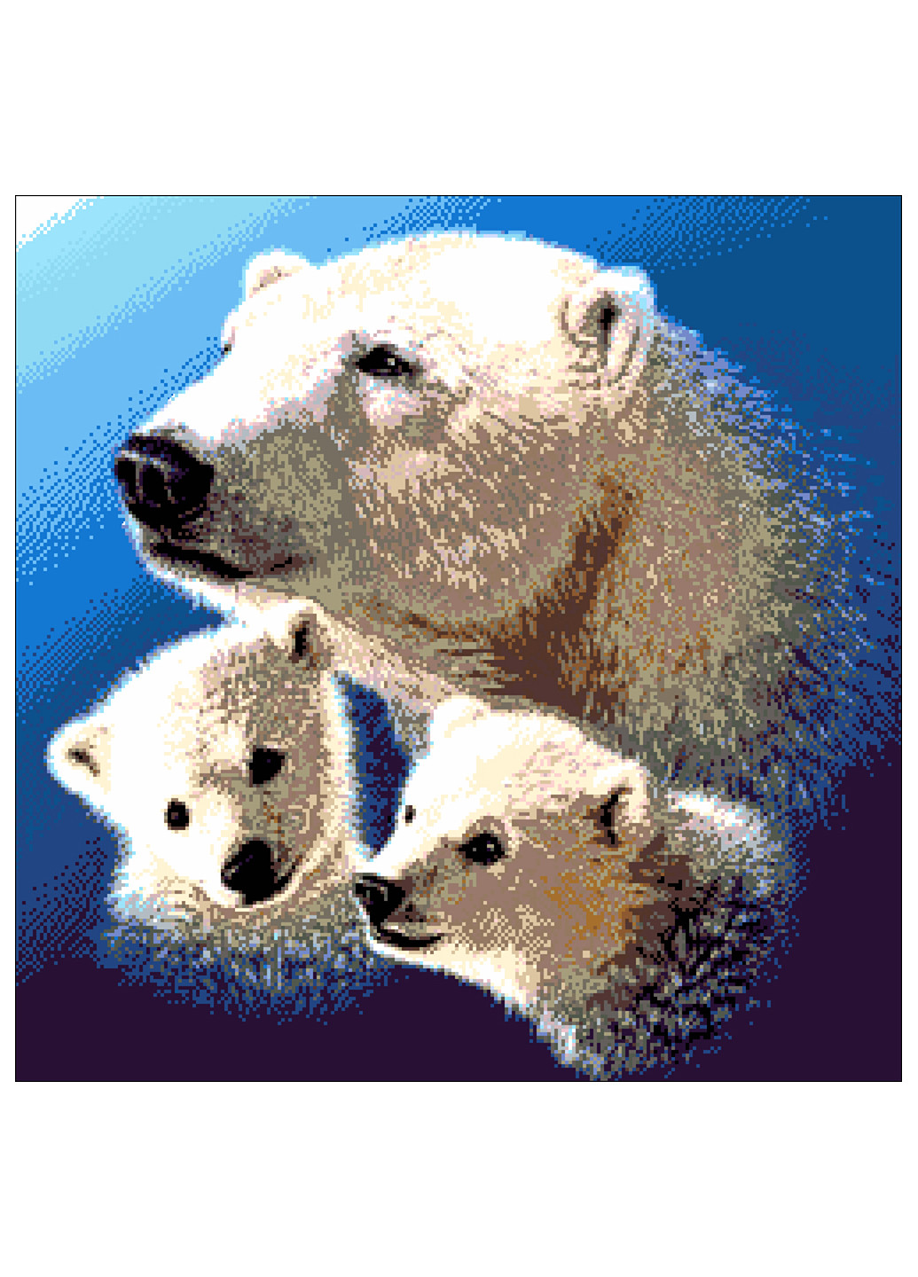 Набор для вышивания бисером Медведи 46х46 см Александра Токарева (252253342)
