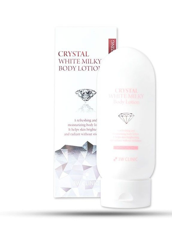 Crystal White Milky Body Lotion Лосьон для тіла з екстрактом молока, 150 гр 3W Clinic (236530152)