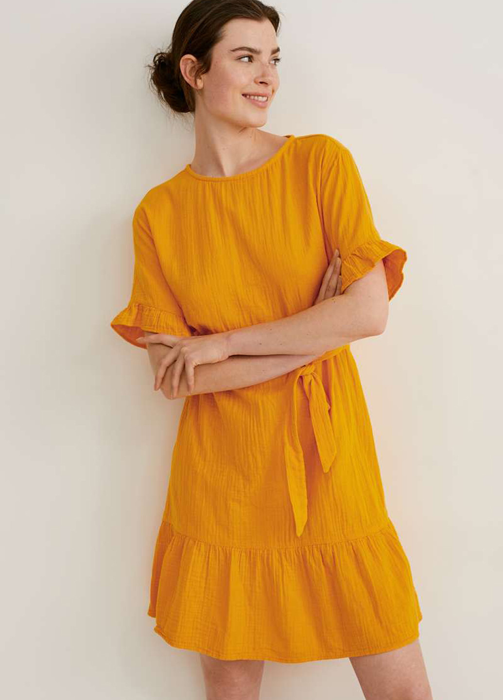Жовтий кежуал сукня C&A однотонна