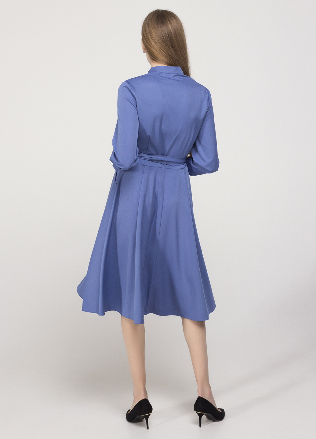Бледно-синее кэжуал платье Viravi Wear однотонное