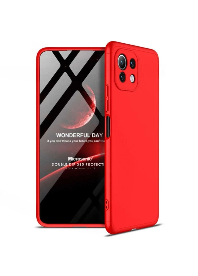 Пластикова накладка LikGus 360 градусів (opp) для Xiaomi Mi 11 Lite Червоний (is_00000048826_3) GKK (250499146)