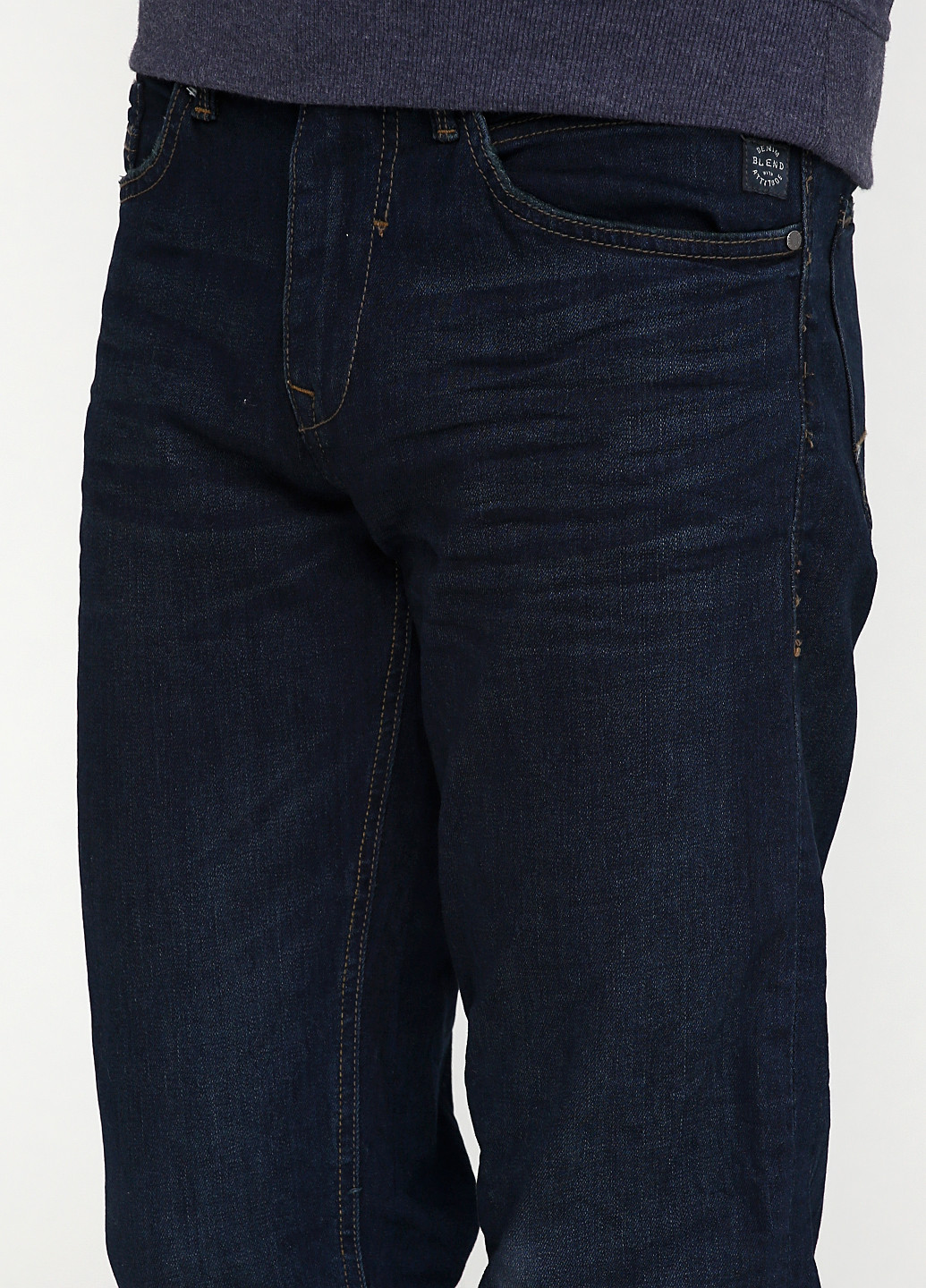 Темно-синие демисезонные со средней талией джинсы Blend