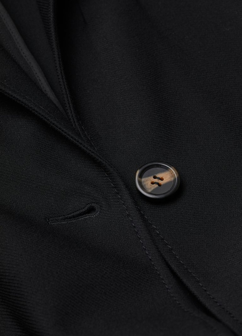 Черное демисезонное Однобортное пальто H&M