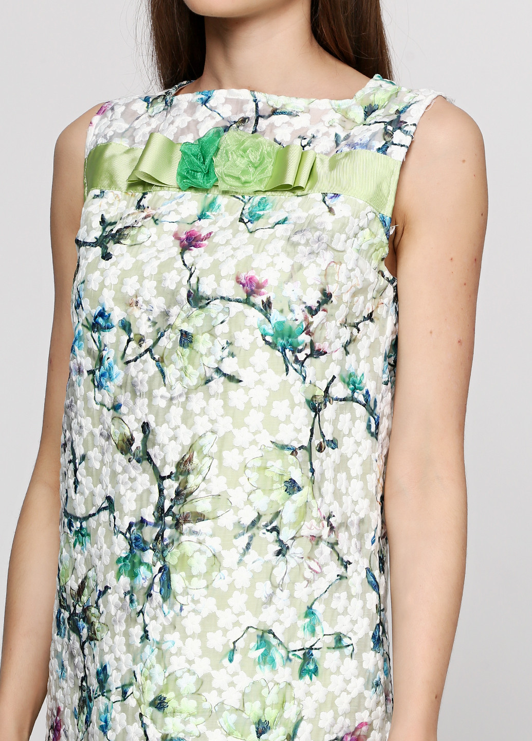 Фисташковое кэжуал платье Gil Santucci с цветочным принтом