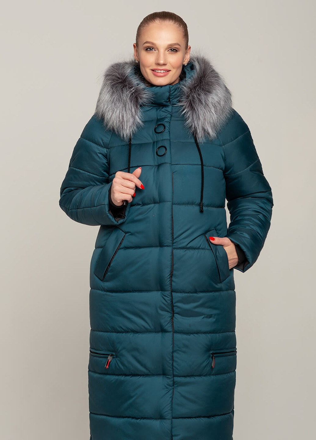 Синяя зимняя пальто-куртка barbara MioRichi