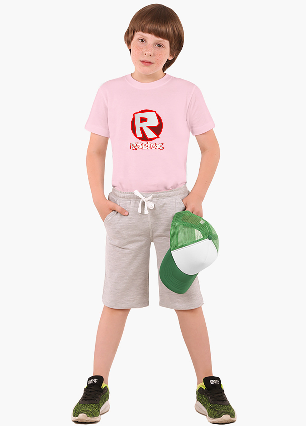Рожева демісезонна футболка дитяча роблокс (roblox) (9224-1708) MobiPrint