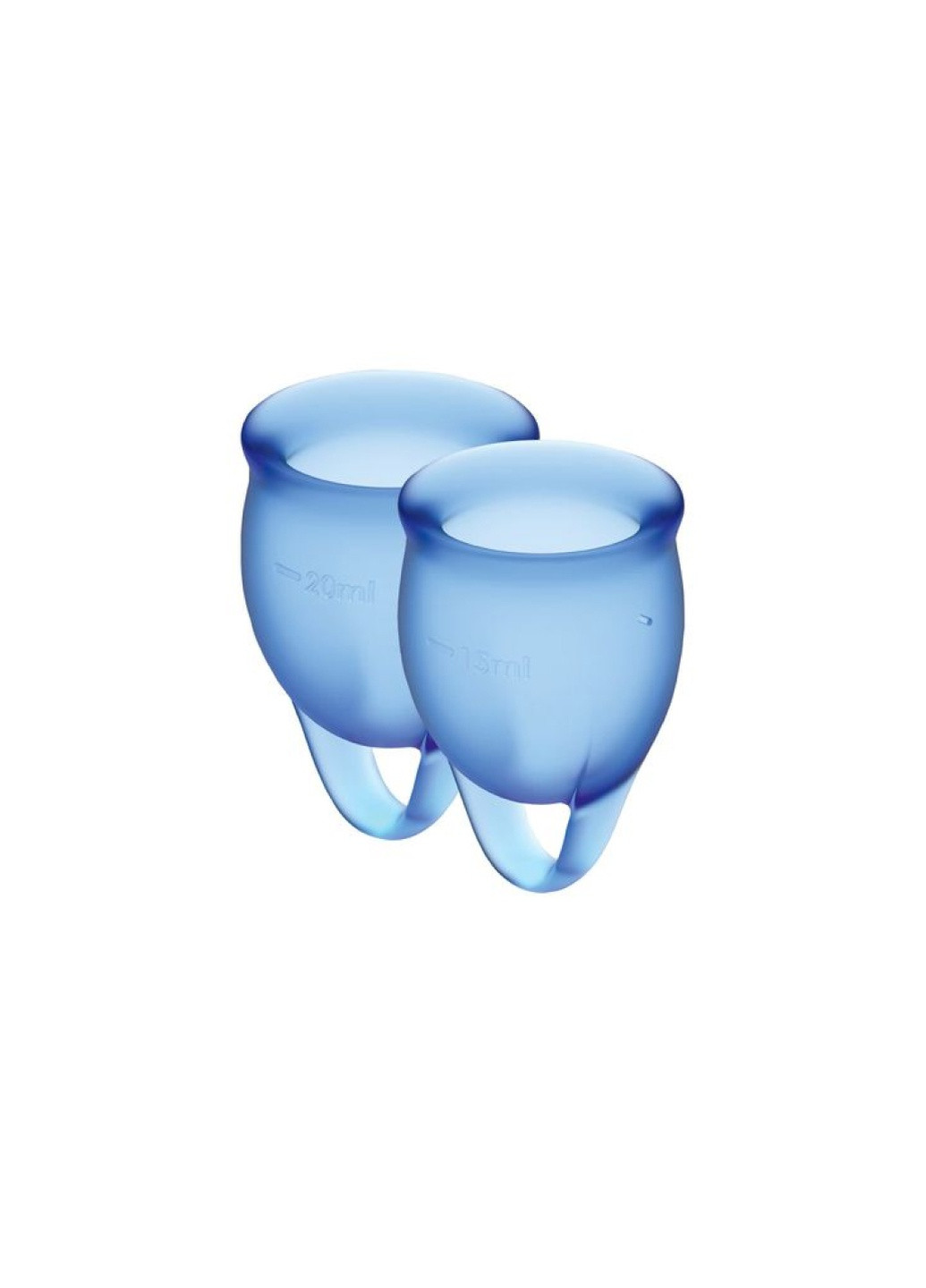 Набор менструальных чаш Feel Confident (dark blue), 15мл и 20мл, мешочек для хранения Satisfyer (252564026)