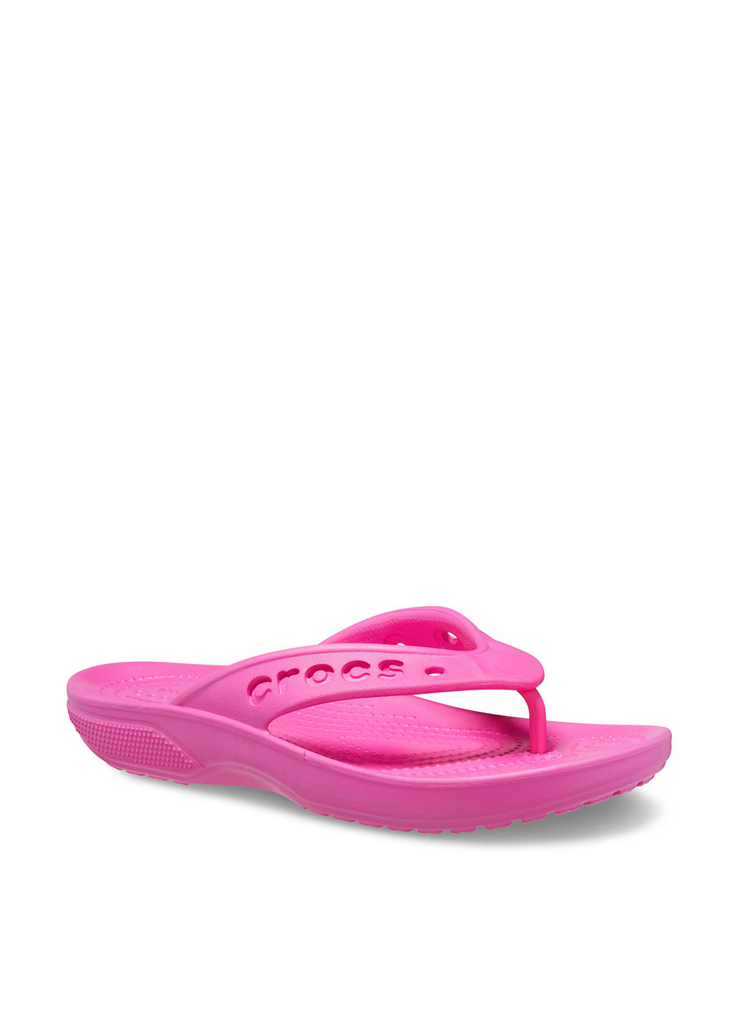 Розовые пляжные вьетнамки Crocs с тиснением, с логотипом