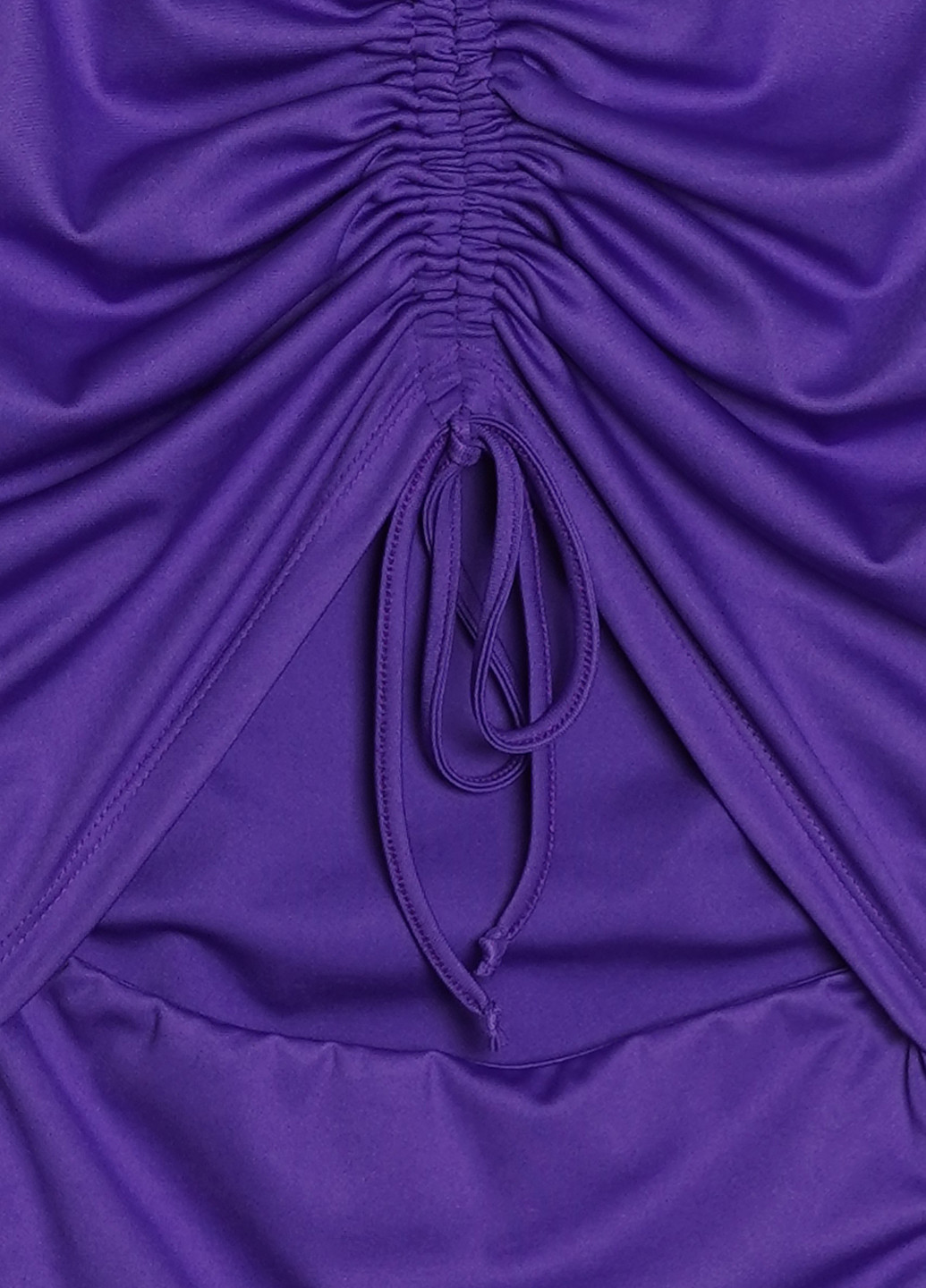 Фіолетова коктейльна сукня з ліфом на кулісці та довгими рукавами KASTA design однотонна