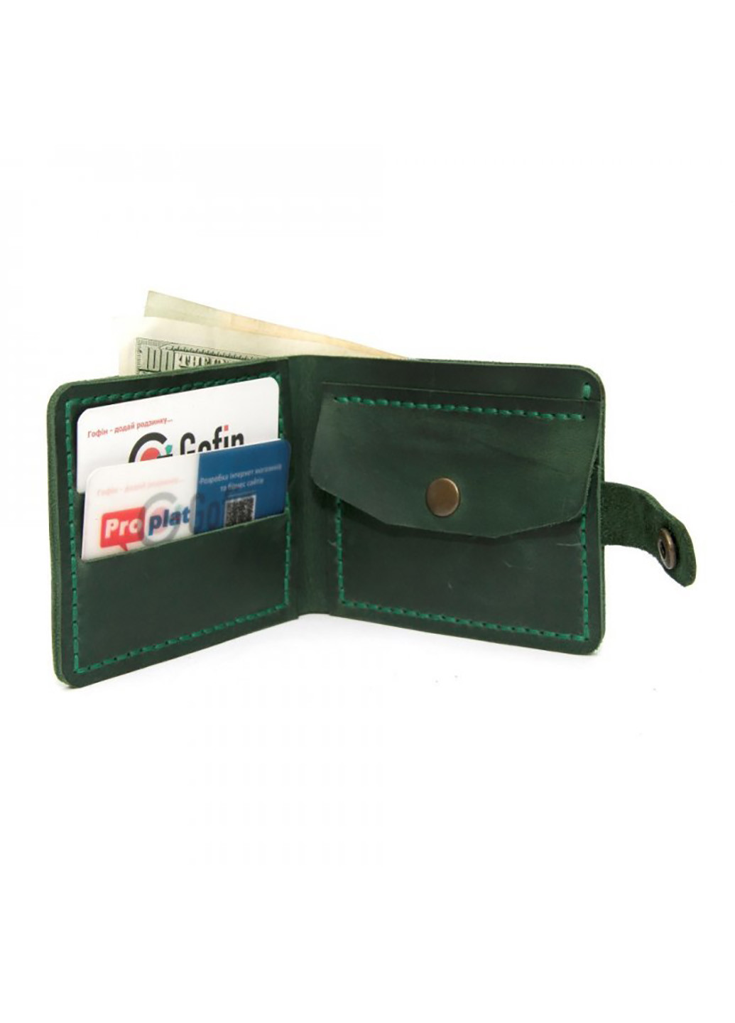 Чоловік шкіряний гаманець 11,5х9 см GOFIN (219905058)