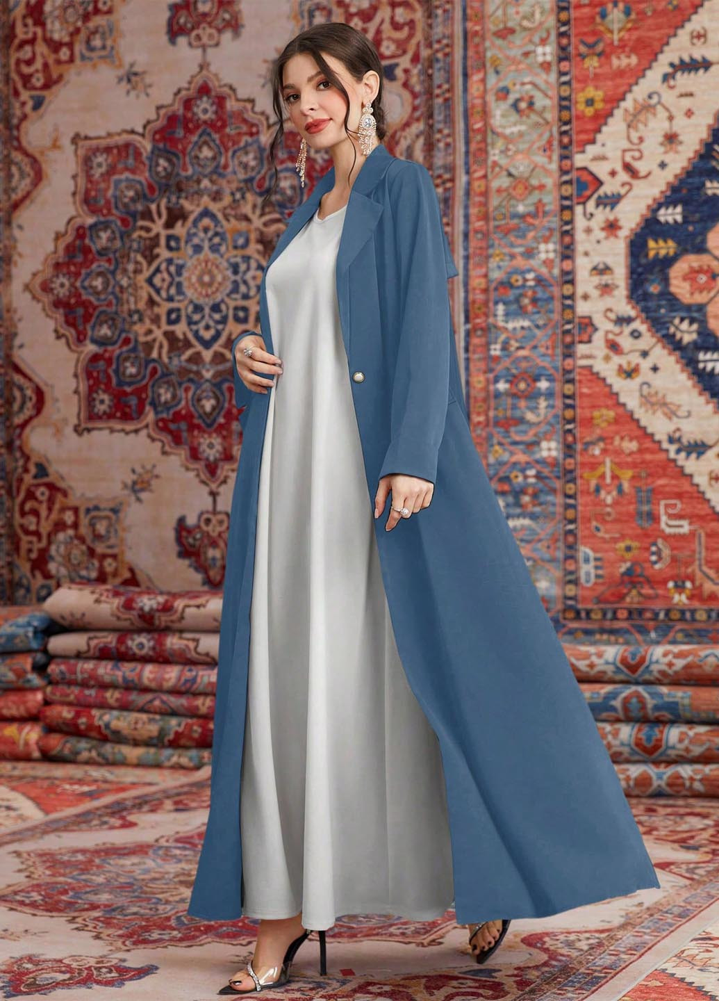 Плащ SHEIN на гудзиках демісезон (346914092)