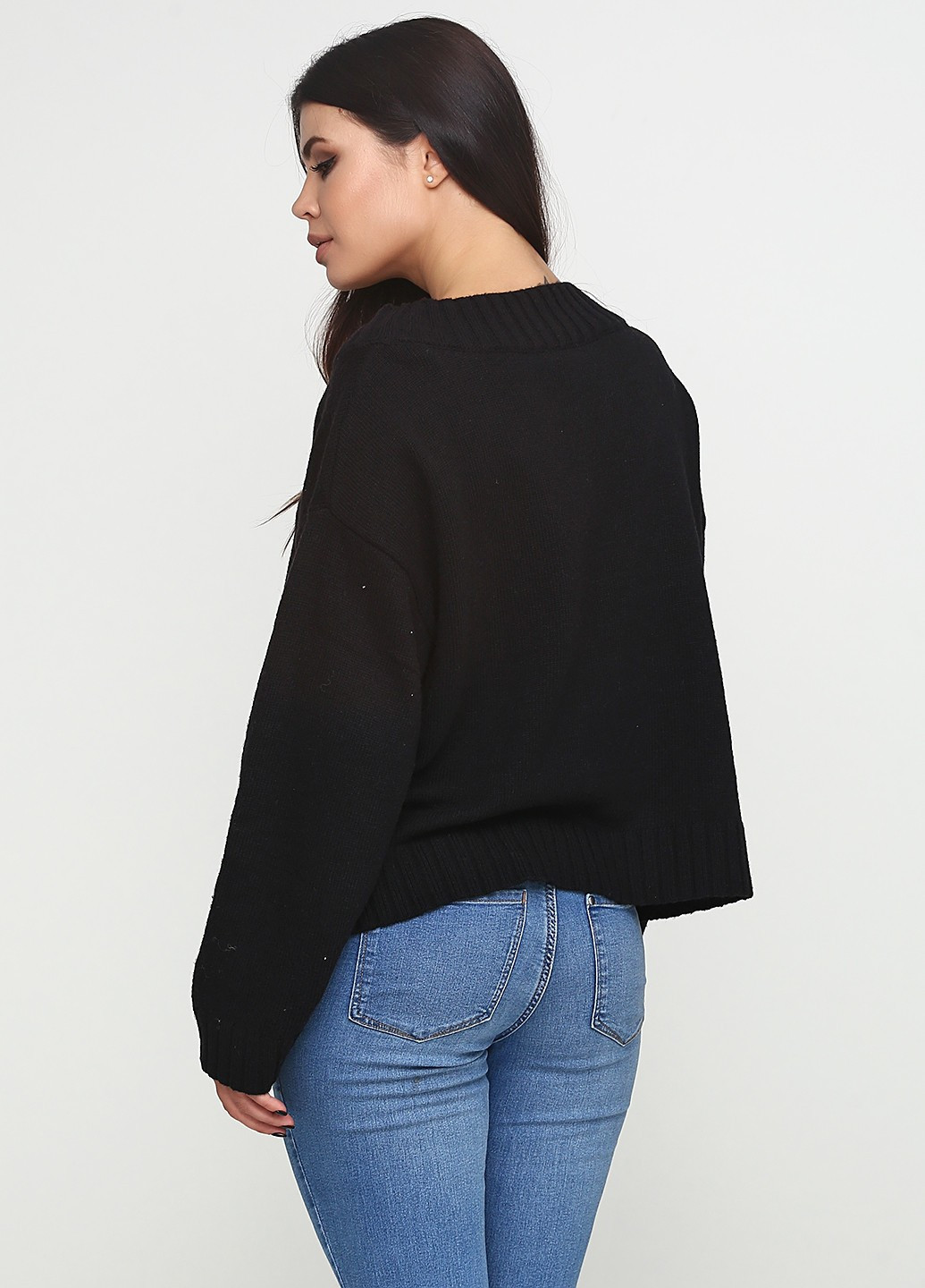 Черный демисезонный свитер H&M