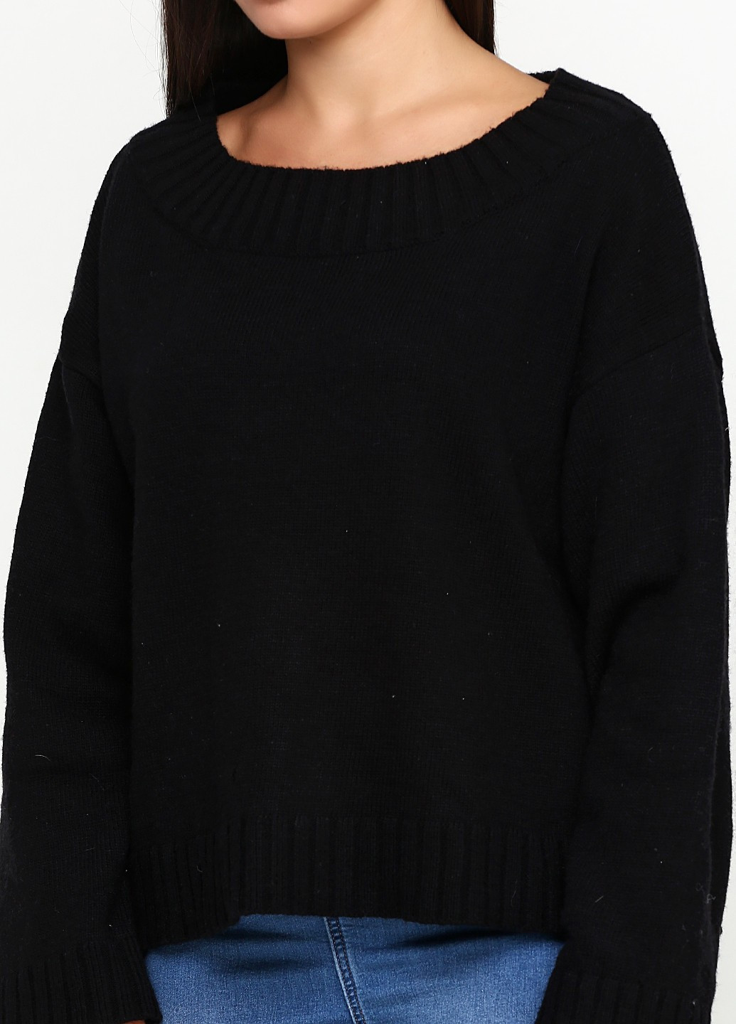 Черный демисезонный свитер H&M