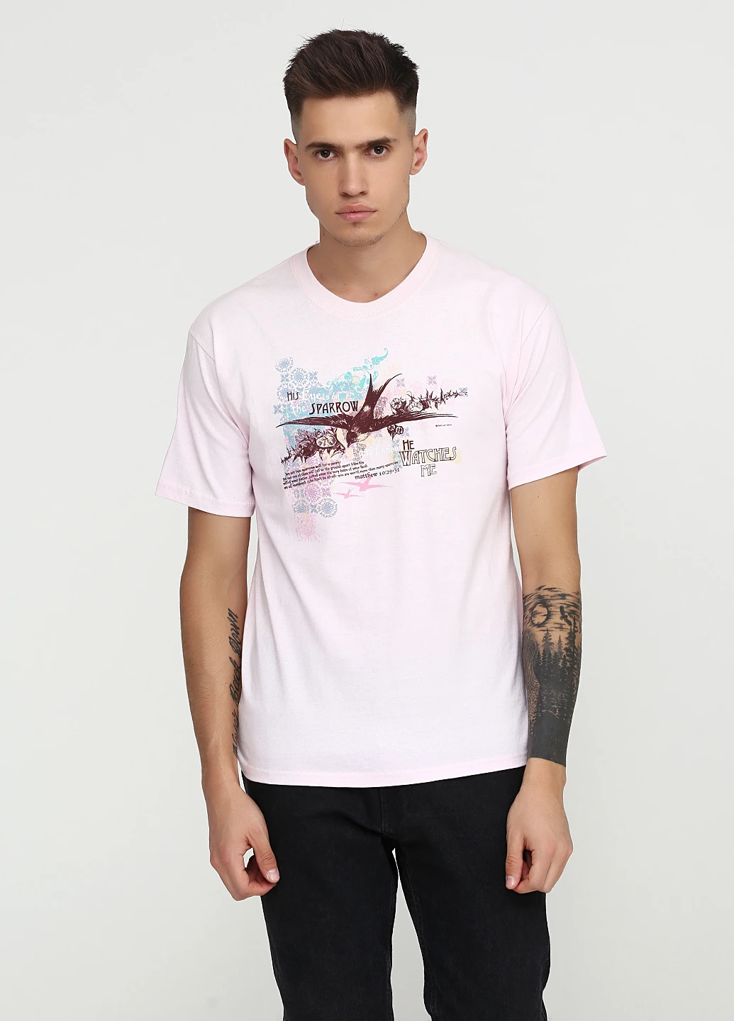 Розовая футболка Hanes