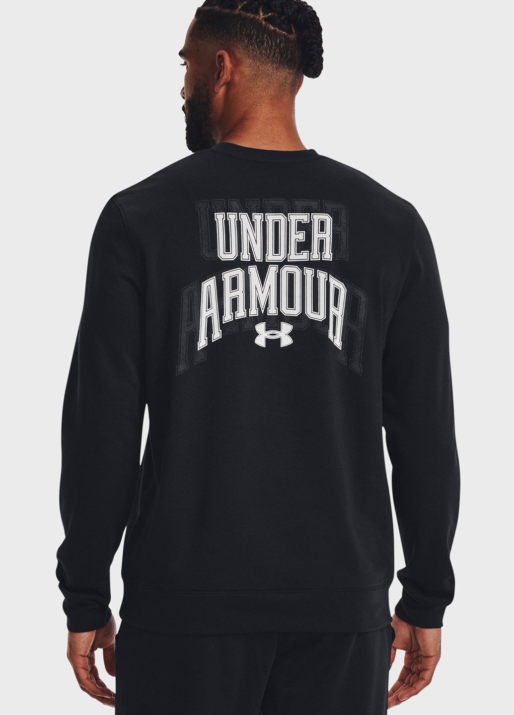 Світшот Under Armour - Прямий крій логотип чорний спортивний бавовна, трикотаж - (263207435)