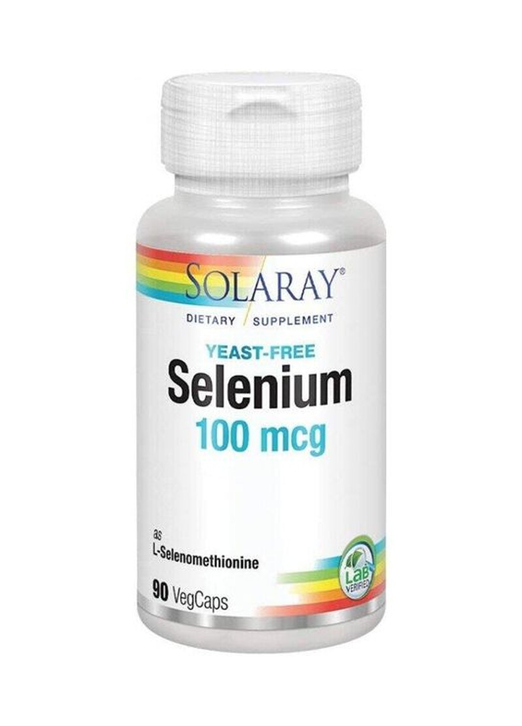 Селен Selenium 100 mcg yeast-free 90 капсул Solaray (255409264)