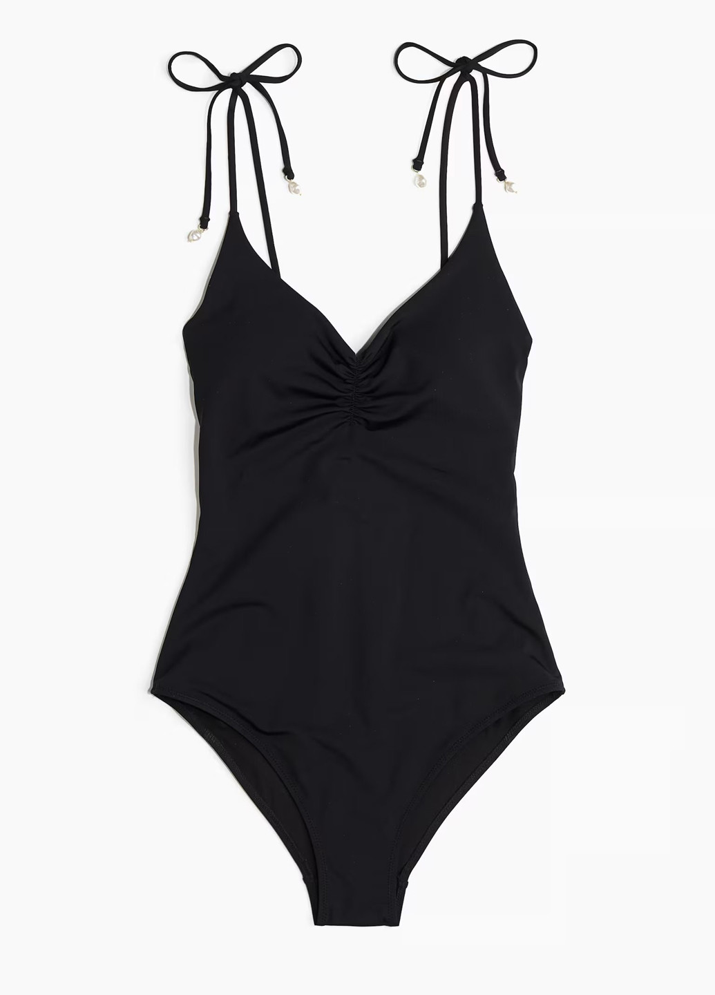 Черный летний купальник слитный H&M