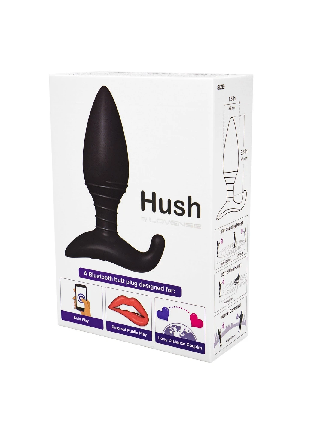 Анальна смарт вібропробка Hush, розмір S Lovense (251880019)