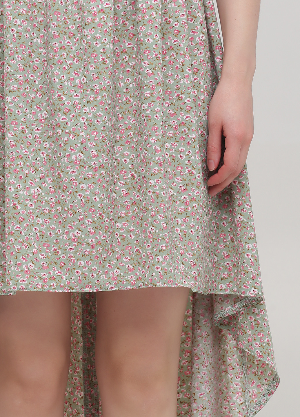 Оливковое кэжуал платье клеш Podium с цветочным принтом