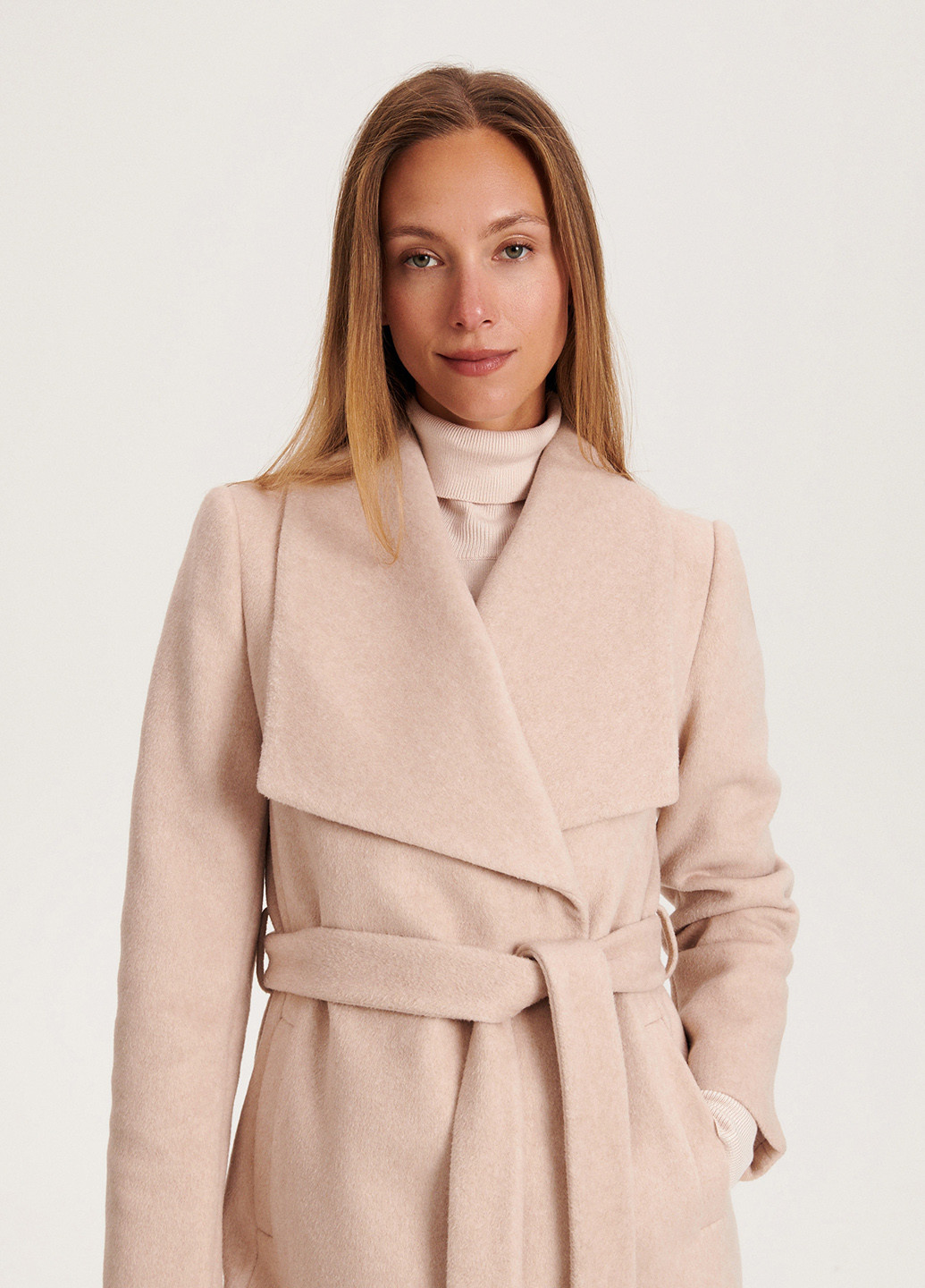 Бежевое демисезонное Пальто Reserved