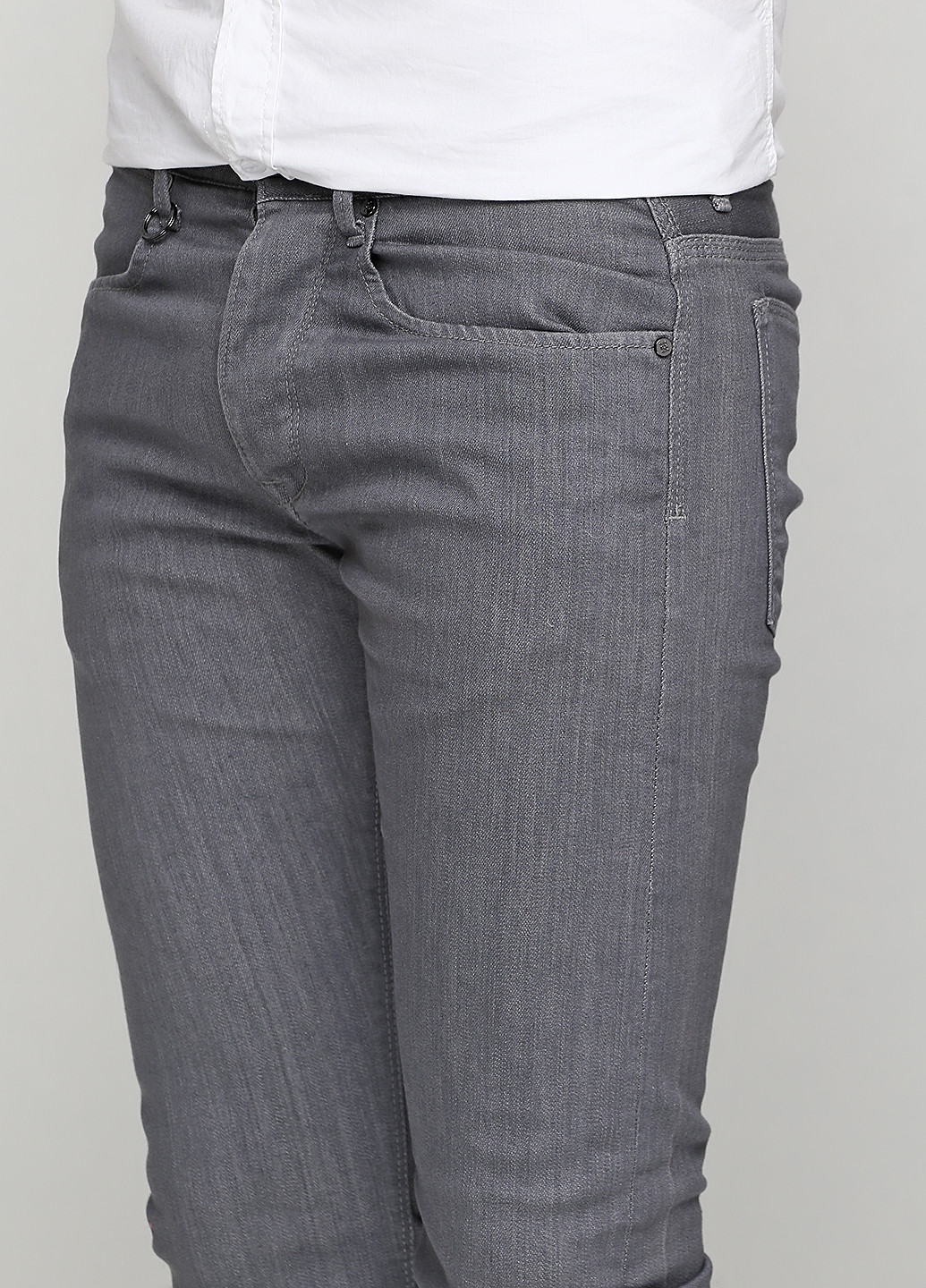 Серые демисезонные со средней талией джинсы Pedro Del Hierro