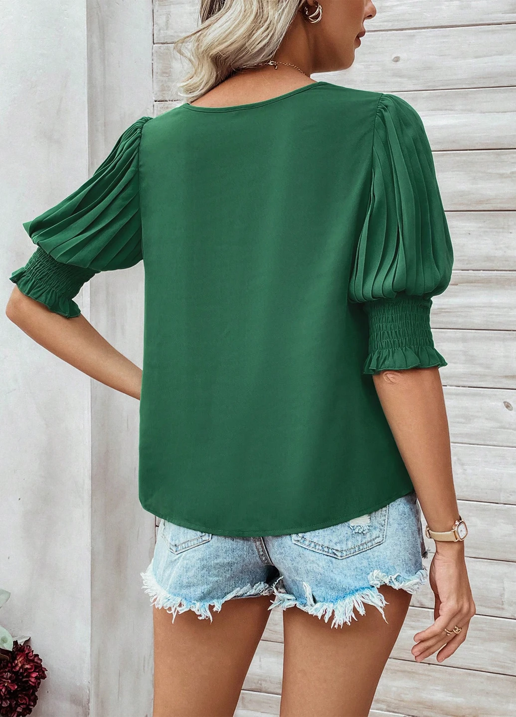 Зелёная блуза SHEIN