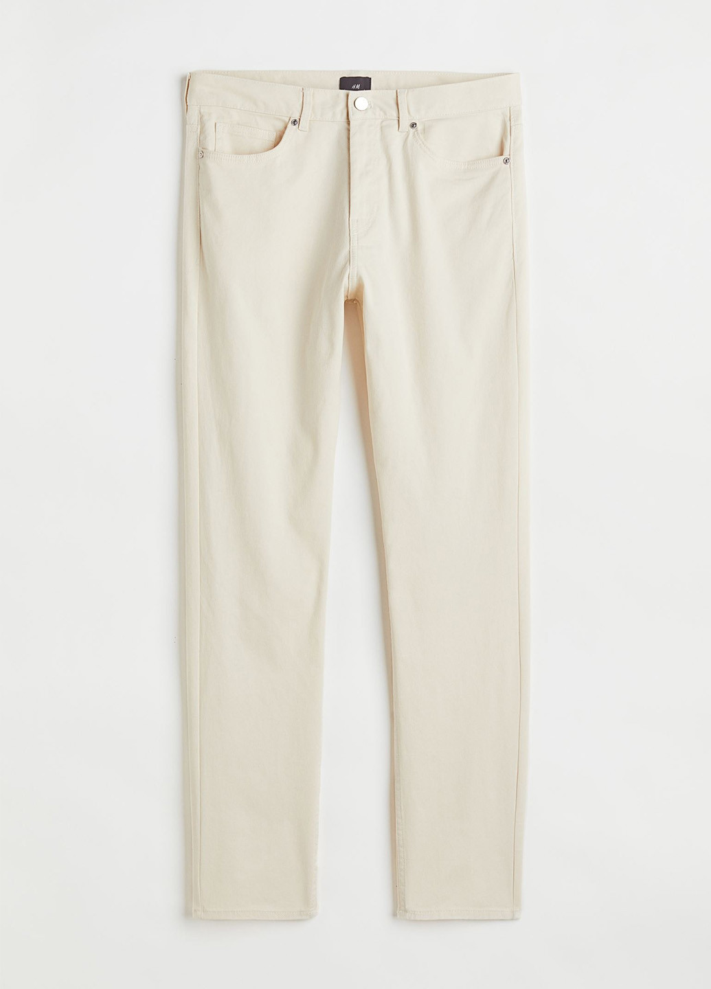 Светло-бежевые демисезонные прямые джинсы H&M