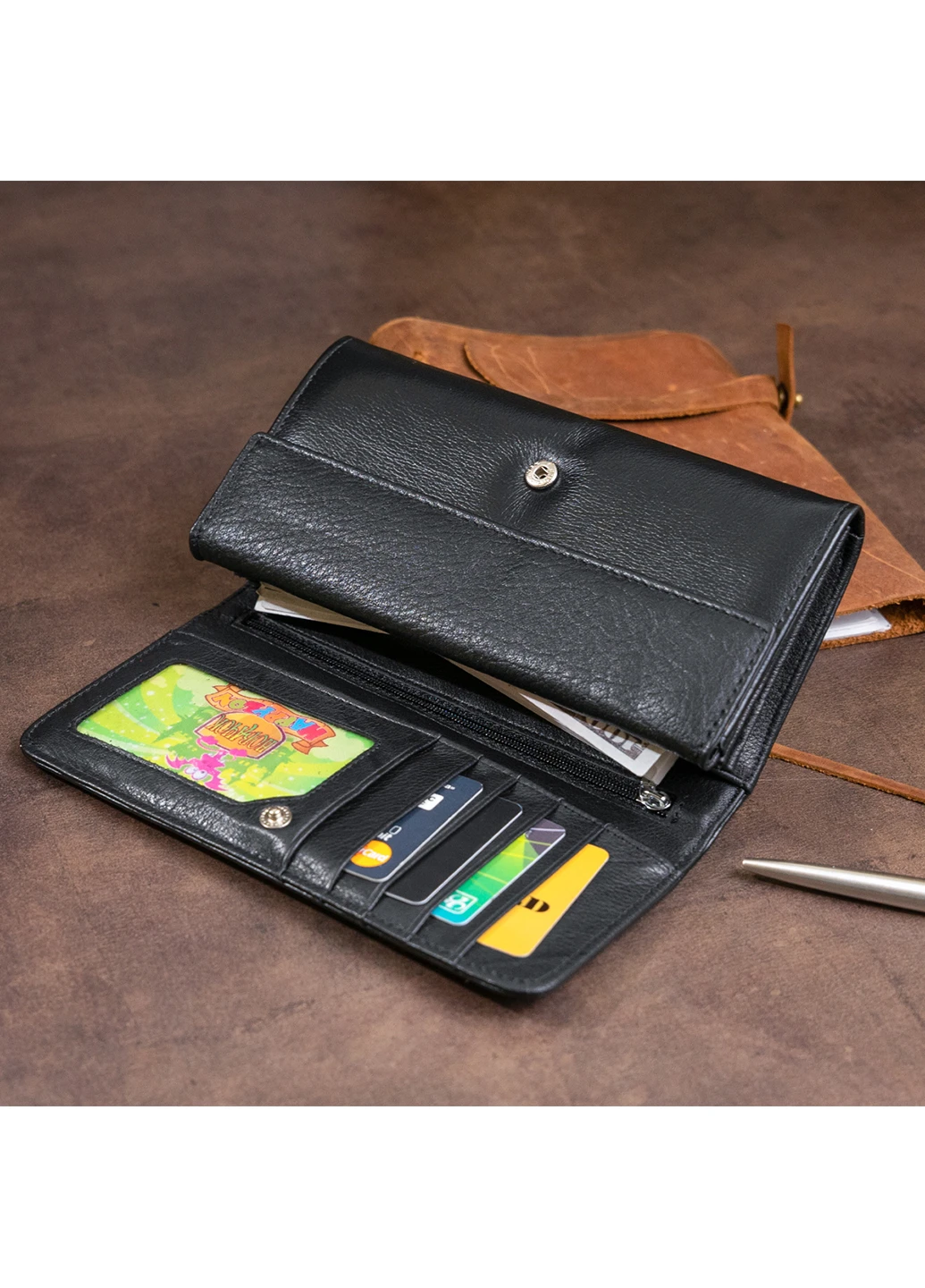 Жіночий шкіряний гаманець 18,5х9,5х2,5 см st leather (252130621)