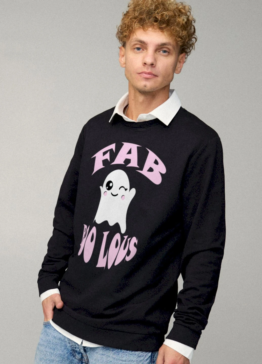 Чорний свитшот мужской oversize /no flis/ YAPPI малюнок (254557494)