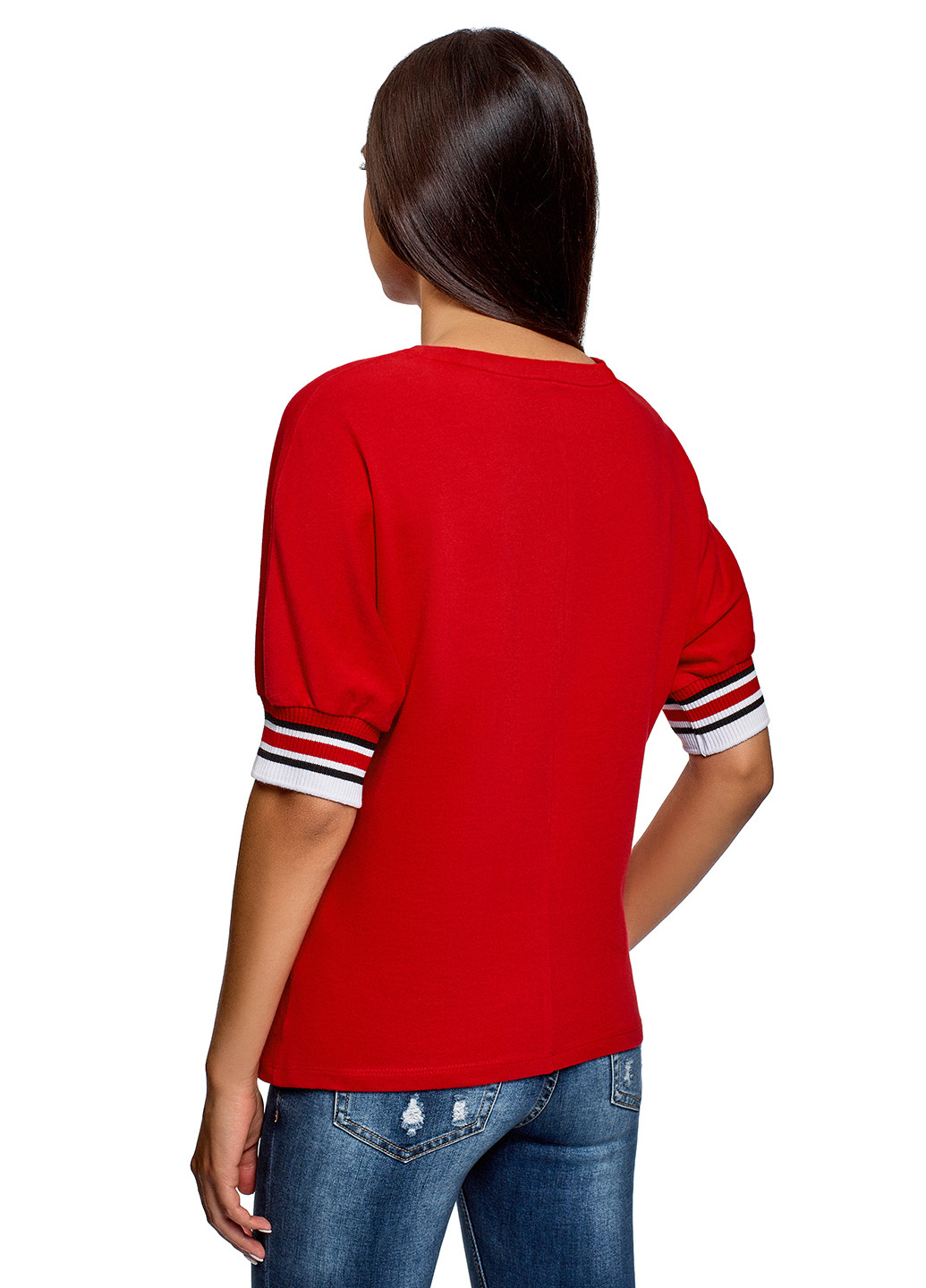 Червона літня футболка Oodji