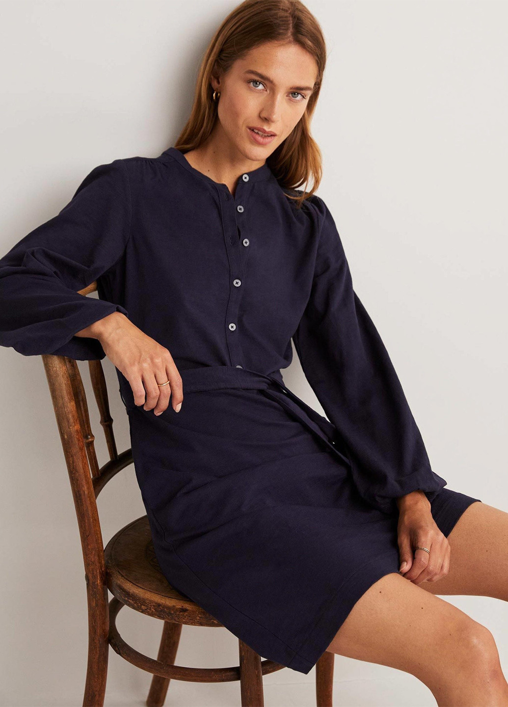 Темно-синее кэжуал платье а-силуэт Boden однотонное