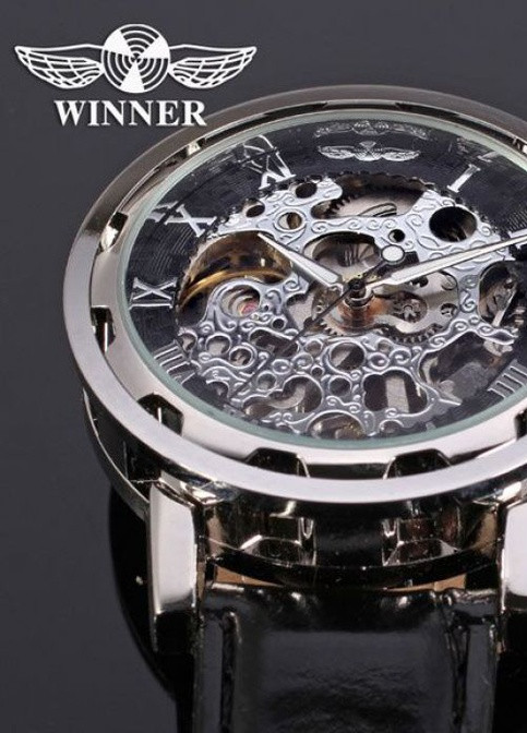 Чоловічі годинник Black механічні Winner (229053352)