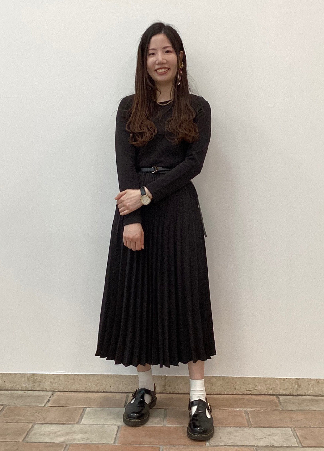 Чорна кежуал сукня плісована Uniqlo однотонна