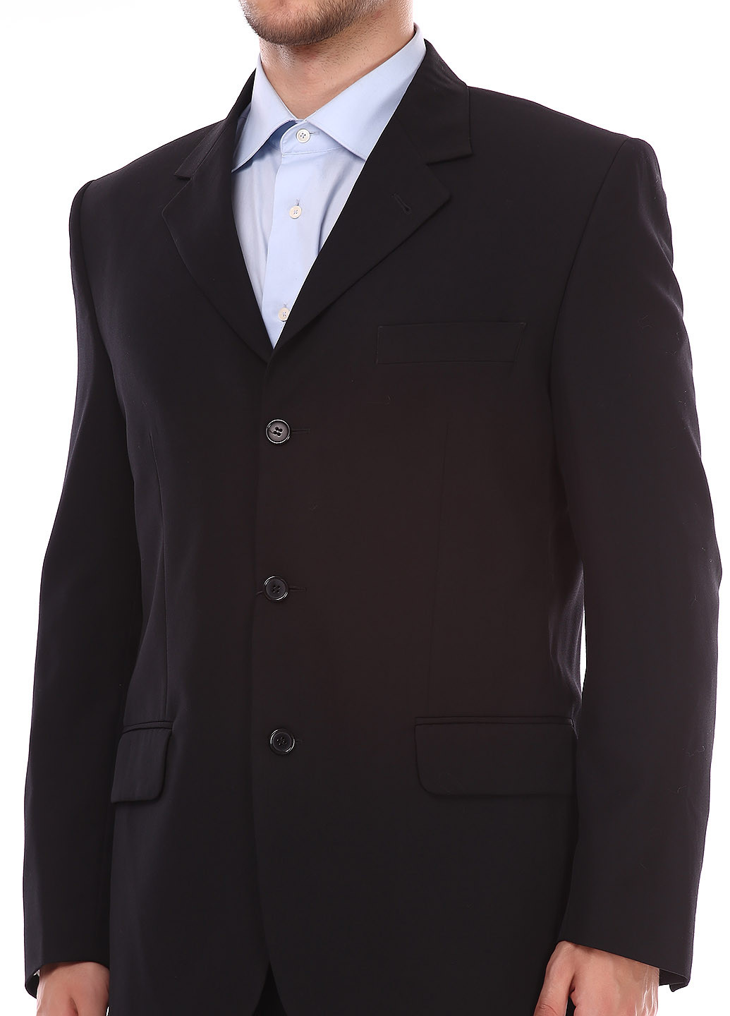 Чорний демісезонний костюм (піджак, штани) брючний Bocodo
