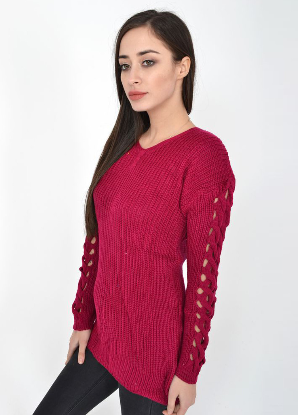Фуксиновый демисезонный пуловер пуловер Ager
