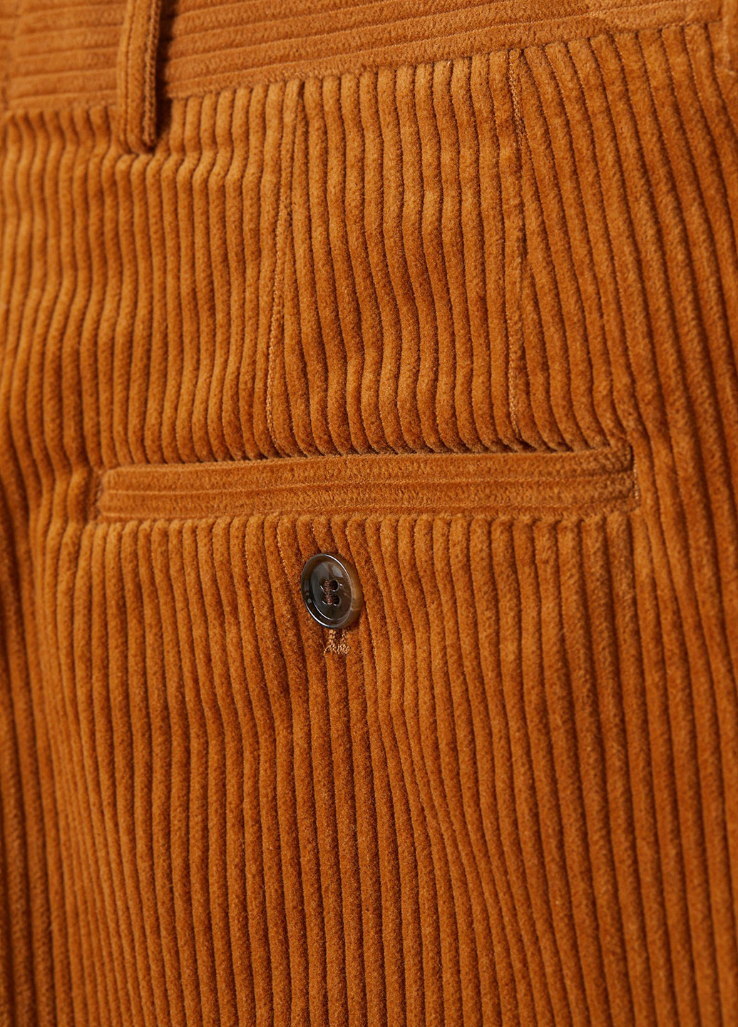 Горчичные кэжуал демисезонные прямые брюки H&M