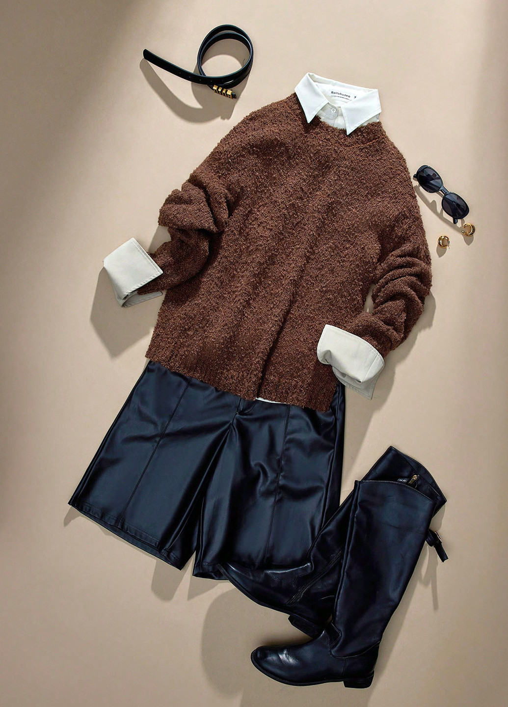 Коричневий демісезонний джемпер джемпер SHEIN