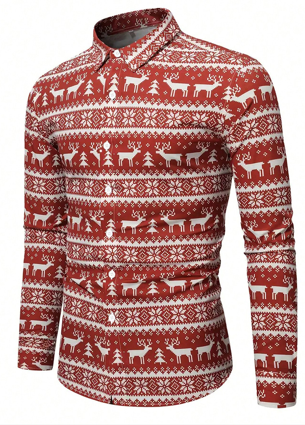 Цветная кэжуал рубашка новогодний SHEIN