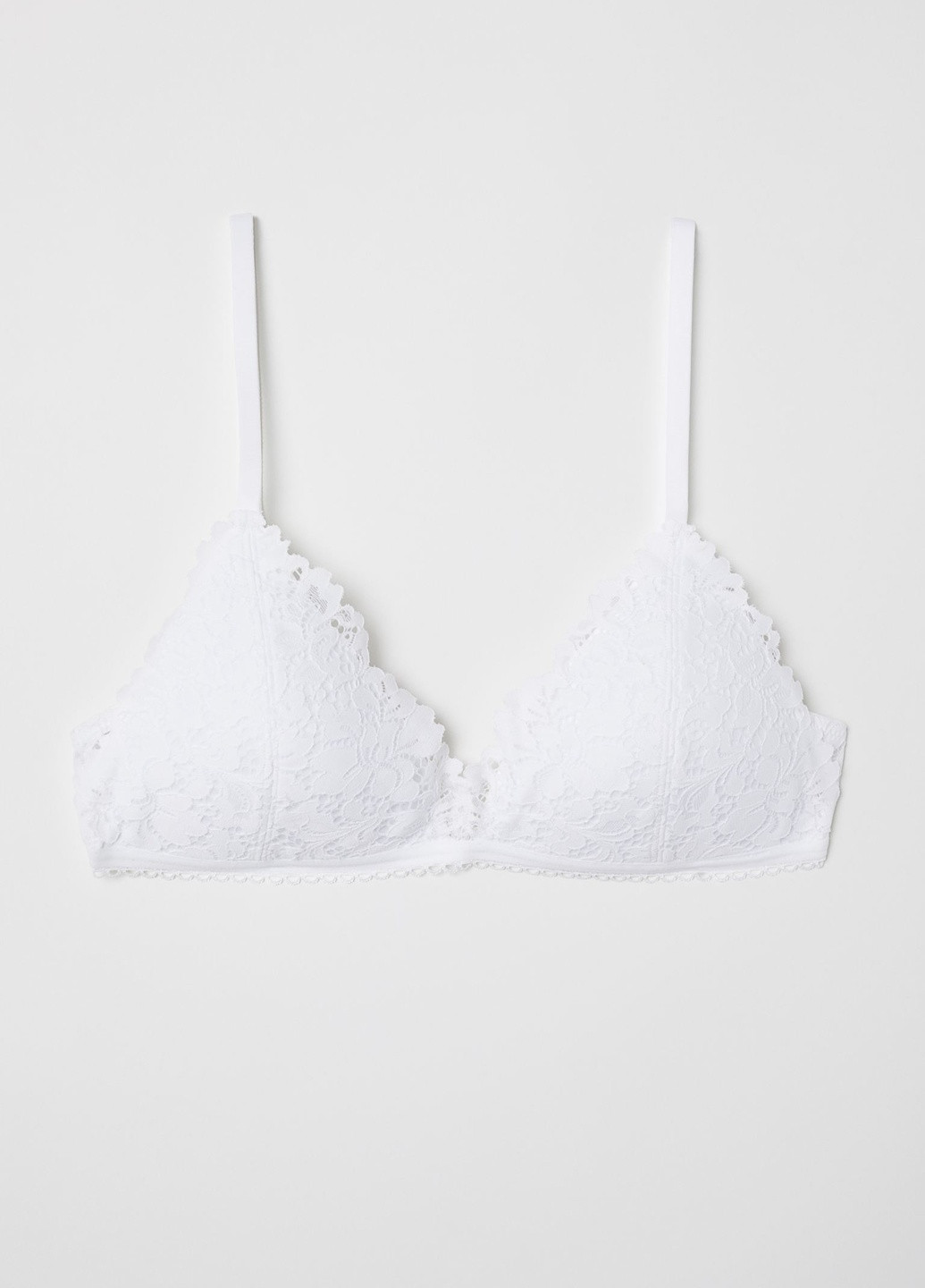 Белый бюстгальтер H&M полиамид