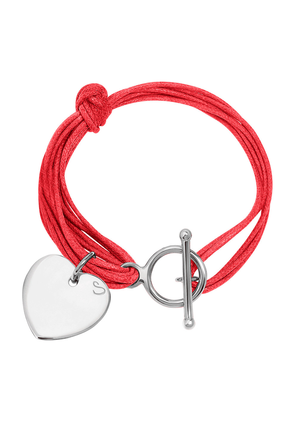 Срібний браслет Ліана з підвіскою «Серце» 16-18 см червоний Peninsula (224608768)
