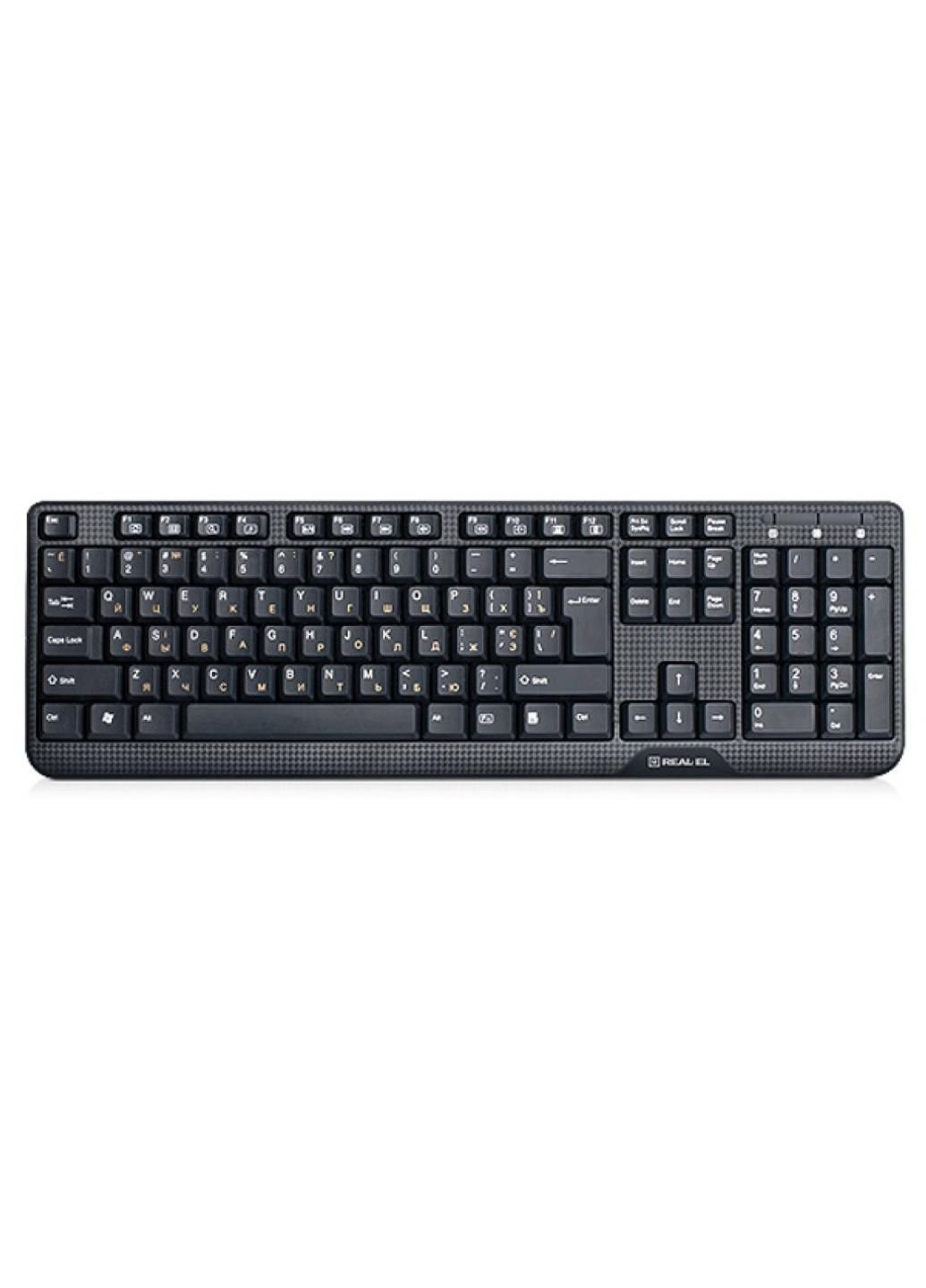 Клавіатура Real-El 500 standard, usb, black (253546338)